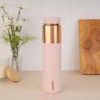 Nayasa Tower Deluxe Copper Water Bottle- 1000 ML | Leak Proof And BPA Free Premium Copper Water Bottle | Ideal For Office & Daily Use | Boosts Immunity, Supports Digestive & Liver Health | Pink