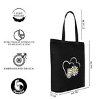 MASQ by Q-One Cute Genes Foldable Reusable Tote Bag for Women with Zip | College Bag for Girls | 100% Organic Canvas Tote for Shopping, Travel & Beach | Multi-Purpose Sturdy Bag with 15kg Capacity