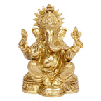Svarup Brass Ganesh Bhagwan Idol Ganesha Statue Ganpati Murti for Home Entrance Decor Diwali Gift Height 6.5 Inch