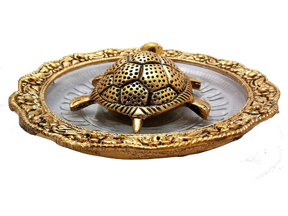 KridayKraft Kachhua (Turtle) with Glass Plate for Vastu Feng Sui,Kachua Yantra for Good Luck & Evil Eye Protection