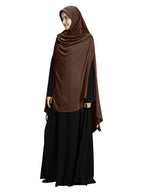 Mehar Women Casual Style Polycotton Ulema Drip Drop Hijab (Cocco, Large), Brown