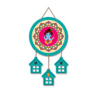 Artvibes Lord Krishna Round Shape MDF Wooden Wall Decor Items | Properity | Spiritual Decor Items | Religious Wall Art | Wall Poster | Artwork| Stylish Modern Decor Item | Gift Items (WH_7210N)