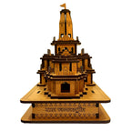 EXPLEASIA Ram mandir Ayodhya 3D Wood Temple Model for Home Office and Shops Decoration