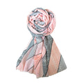 FAHABO Digital Print Mal Mal Cotton Scarf for Women – Soft, Lightweight Hijab, Head & Neck Wrap | Stylish Fashion Scarf (Blush Peach, Candy Peach, Smoke Grey)