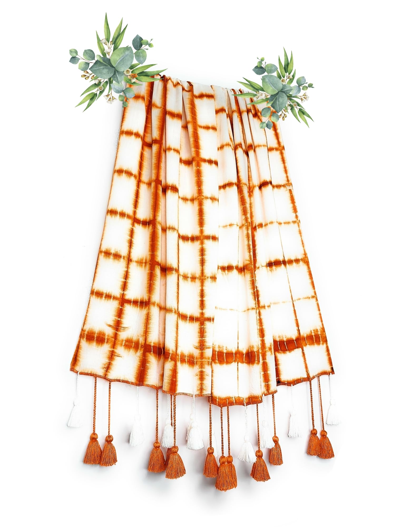Chandwasia Traditional Shibori Pattern Scarf, scarves, Viscose Fabric stole & Shawl Design for Men & Women Summer & Winters Classy Look (Design 17)