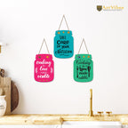 Artvibes Cooking is Love Wall Decoration Items for Kitchen | Cafe | Restaurant | Quotes Decor Item | Printed Wall Decoration | Kitchen Quotes Decor Item | Wall Art | Wall Poster (WH_8923N), Set of 3