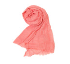 Iba & Isba Women's Plain Crinkled Scarves, Stoles, Hijab (76 x 36 inch) (Peach1)