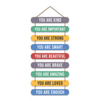 Artvibes Positive Quote Wall Hanging Wooden Art For Living Room | Office | Quotes Decor Item | Wall Illustrations | Office Decor | Wall Art Print | Inspirational quotes | Gift Items (WH_9312N)