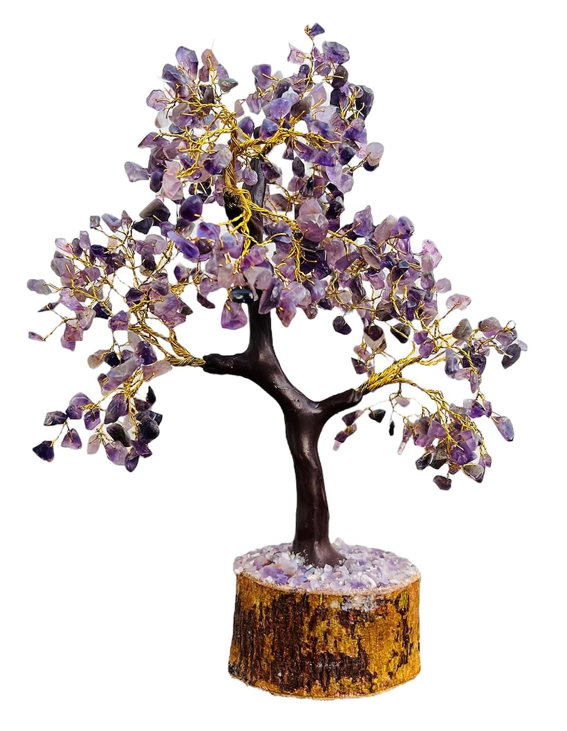 Amethyst Gemstone Crystal Tree, Bonsai Fortune Money Tree for Good Luck, Home Decor, Office Table Dcor Spiritual Gift Best for Gift (Amethyst)