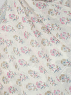 ANAApparels ANA Haniya Sky Blue Periwinkle Floral Dupatta | 86 x 43 Inches – Premium Mulmul Cotton | Lace Border | Lightweight, Soft & Breathable