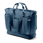 DailyObjects Idyll Tote Bag For Girls &Women | Crafted Using Soft-Touch & Water-Repellent Polyester | Polyfill Cushioning On The Inside | Holds Any Laptops Upto 14'' - Space Blue