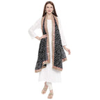 Dupatta Bazaar Women's Dupatta (DB1791_Black_Free Size)