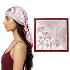 SANNIDHI® Silk Satin Square Scarf Lightweight Neck Hair Accessory