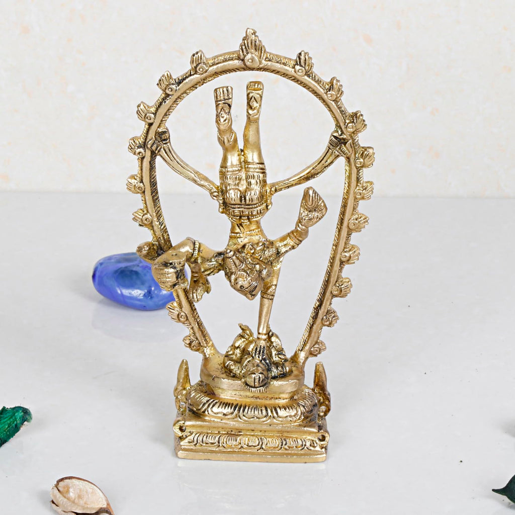 ARTVARKO Brass Natraja Statue Idol of Lord Shiva Ji Dancing Natraj Murti Statue Decorative Sculpture Religious Idol 6 Inches