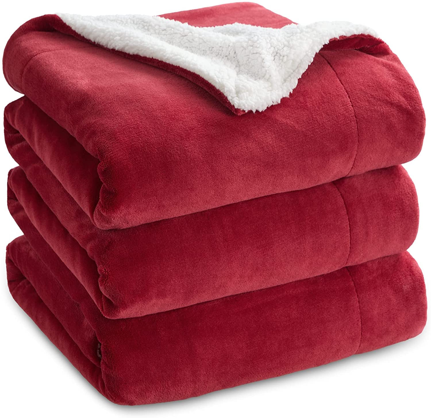 VAS COLLECTIONS All-Seasons Super Soft Flannel Solid/Plain Blanket/Ac Dohars/Duvet/Quilt for Summer, Red & Maroon, Size 225X230 Cm (Double), 200 TC Kafalo
