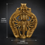 ARTSARA Pure Brass Panchmukhi Hanuman Bajrangbali Wall Hanging for Door Entrance Vastu Remedy Home Temple Office Wall Décor 5 Inch