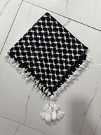 Digniti Real Arafat Scarf Black White shemagh men head scarf ghutra arabian arafat scarf army miltary scarf Large size 48 x 48 inch palestine scarf for men and women