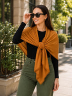 Ravaiyaa Women Solid Chiffon Scarves With Lace Border | Women Lightweight Breathable Solid Color Soft Chiffon Long Fashion Scarves Sun-proof Shawls Wrap (Mustard Yellow)