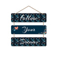 Artvibes Follow Your Dreams Printed MDF Wood Wall Hanger For Home | Quotes Decor Item | Motivational Wall Decor | Wall Accent | Graphic Art | Gift Items | Mdf Wall Decoration for Office (WH_5308N)