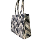 Dcozi Women's Tote Bags Stylish Handbags for Office, College & Party Use | Trendy Shoulder Bag for Work, Casual & Evening | Durable & Fashionable Tote for Women Medium Size -TB15 (Zigzag Black)
