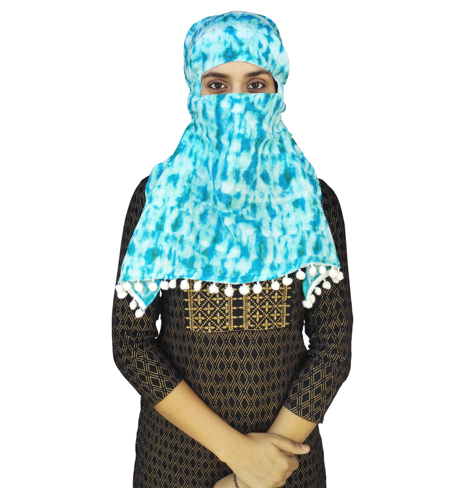 Switchon Innovative cotton scarf hijab for women/girls- Free size (Proudly made in India) Turquoise color