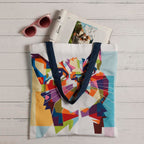 The Purple Tree Canvas Stylish Printed Tote Bag For Women - 1 Pc