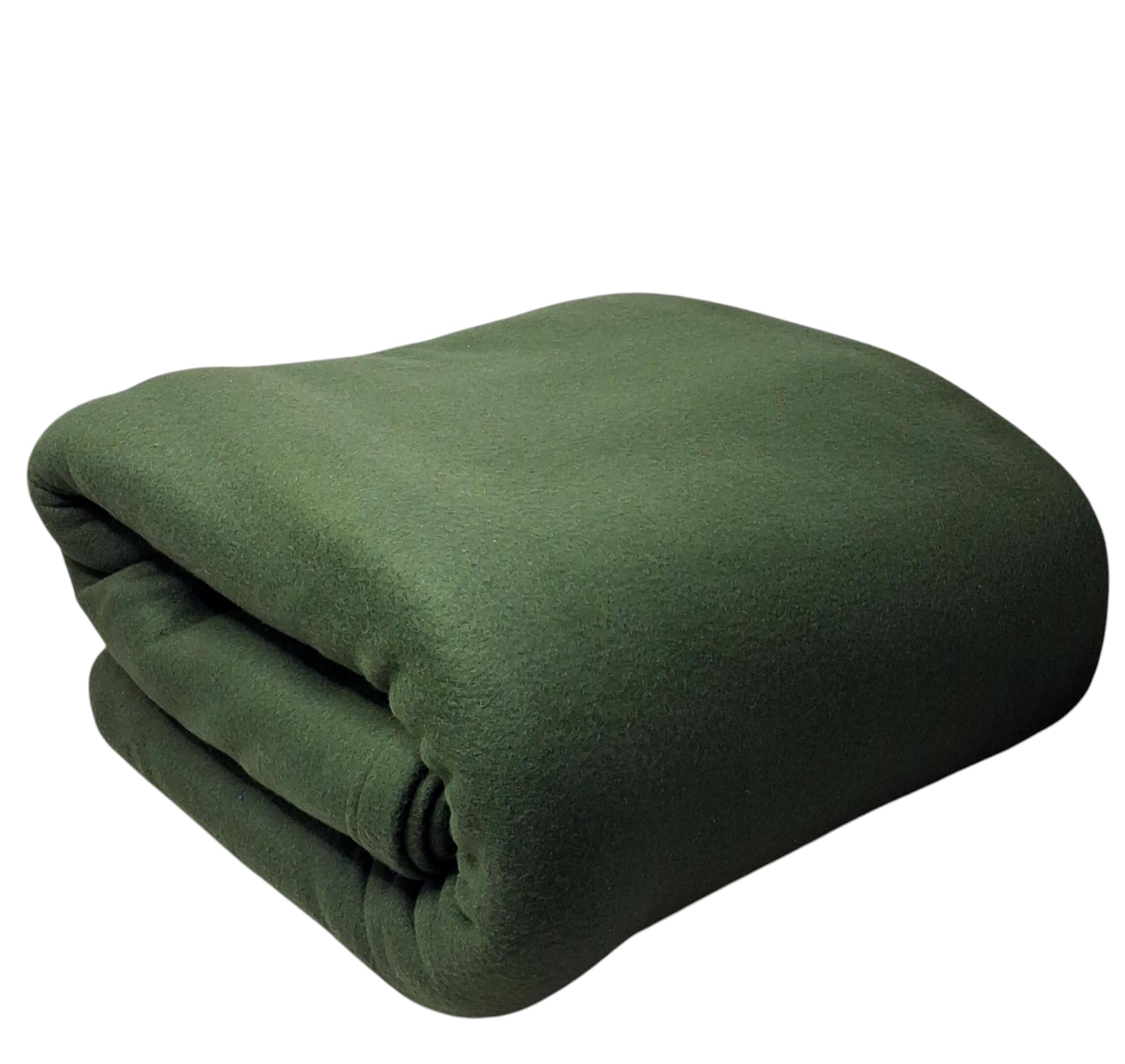 MAMRAJ 300 GSM Special for Heavy Winter Plain Light Weight Polar Fleece Blanket for Single Bed [ 60x90] (Green) Kafalo