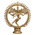 ARTVARKO Brass Natraja Big Statue Idol of Lord Shiva Ji Dancing Natraj Murti for Temple Mandir Home Décor 19 Inches