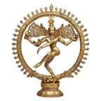 ARTVARKO Brass Natraja Big Statue Idol of Lord Shiva Ji Dancing Natraj Murti for Temple Mandir Home Décor 19 Inches