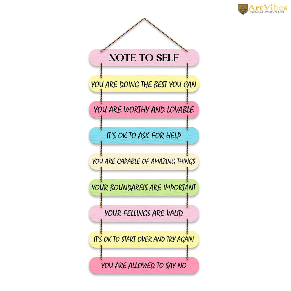 Artvibes Self Motivation Quotes Wooden Wall Hanger | Quotes Decor Item | Motivational Wall Decor | Wall Poster | Graphic Art | Wall Accents | Gift Items | Office Wall Decoration Items (WH_9306N)
