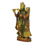 SVARUP Brass Radh Krishna Idol in Multicolor Height 8 Inch