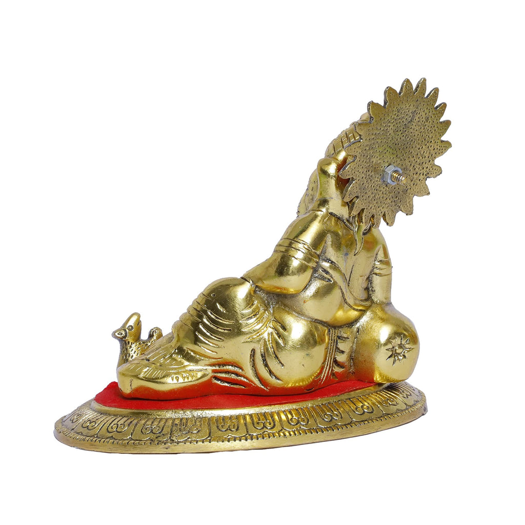 KridayKraft Metal Ganesha Statue Ganpati Bappa Murti for Puja Room & Home Office Decor Religious Idol Decorative Showpiece Sculpture Good Luck Figurine for Decoration & Pooja Gifting Purpose