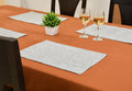 Yellow Weaves Jute Texture Table Mats/Placemat 6 Pieces (Silver, 32 X 47 CM) Kafalo