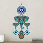 Artvibes Tribal Elephant Evil Eye Wall Hanging for Home Entrance | Nazar Battu MDF Decorative Wall Art | Lucky Vastu Decor for Living Room | Bedroom | Office & Hallway | Housewarming Gift (WH_8548N)