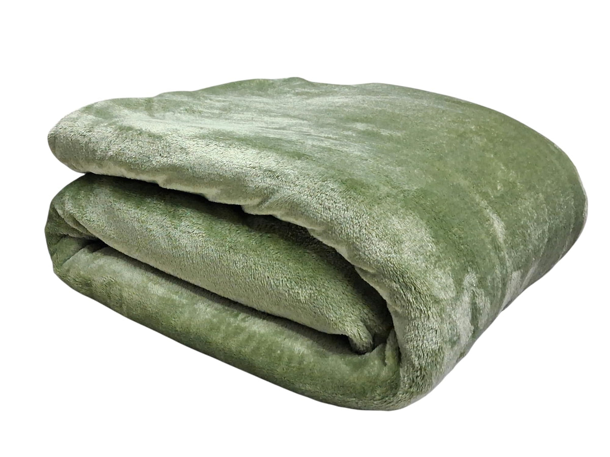 CHANDRAVATI Premium Plush Solid Summer Single Bed Dohar/Ac Blanket | 200 GSM Reversible Lightweight Cozy Soft for Single Bed, Sofa, Couch, Travel & Camping || (Pista, Double) Kafalo