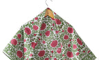 Ravaiyaa - Attitude is everything Sanganer Hand Block Printed Scarves Pure Cotton Scarf Square Hijab Dupatta 40 X 40 Inch (Pink Green Floral)