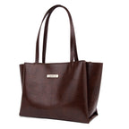 Carrylux Large Capacity Croco Pattern Tote Bags For Womens Big Purses And Handbags Ladies Big Shoulder Bag (Chocolate)