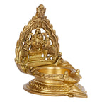 ARTVARKO Gajlaxmi Elephant Idol for Pooja Brass Oil Diya Deepam for Home Decor Puja Decorative Deepak Temple Gift Decor 4 Inch