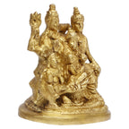 ARTVARKO Brass Shiva Parvati Ganesha Kartikeya Shiv Parivar Bholenath Shankar Ganesh Family Murti Idol Statue Sculpture (LxBxH 4x2.75x5.5 Inch)