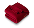 BSB Home All Season Solid/Plain Polar Fleece Blanket | for Double Bed 220X230 Cm, Red & Maroon,200TC Kafalo