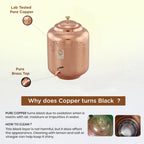 Copper-Master 8 Litre Hammered Copper Water Dispenser (Matka) Container Pot with Pure Copper and Ayurvedic Health Benefits (8000 ml)