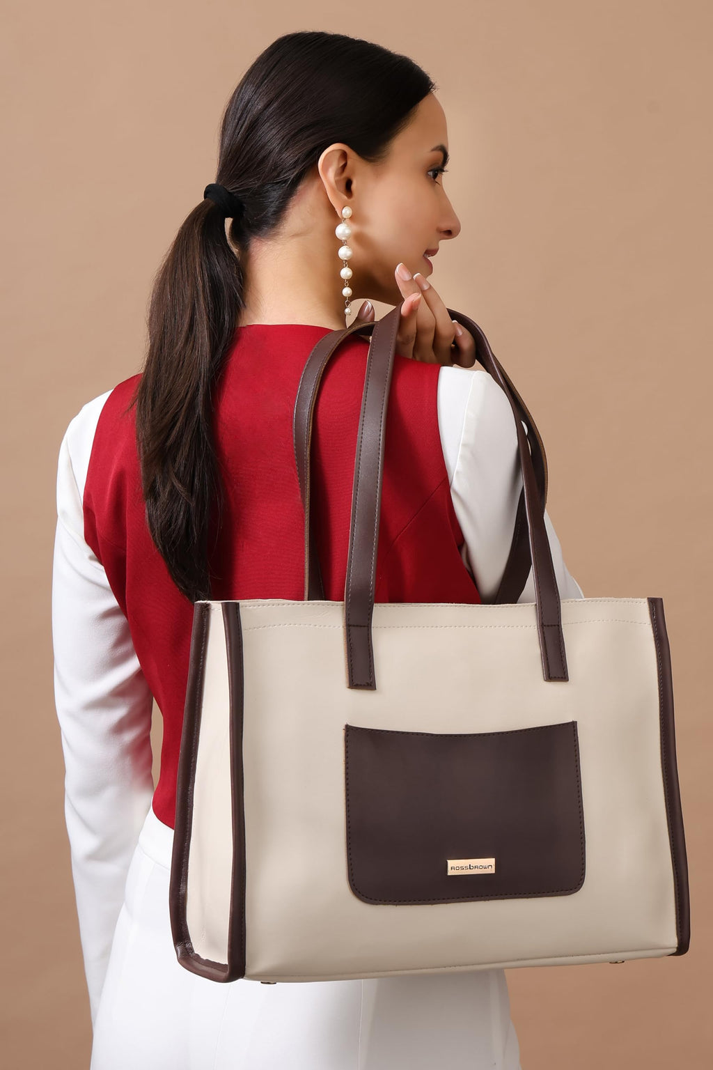 ROSS BROWN Women's Elegant Tote Bag | Fits up to 12-inch Laptop | Ladies Purse | Handbags for women