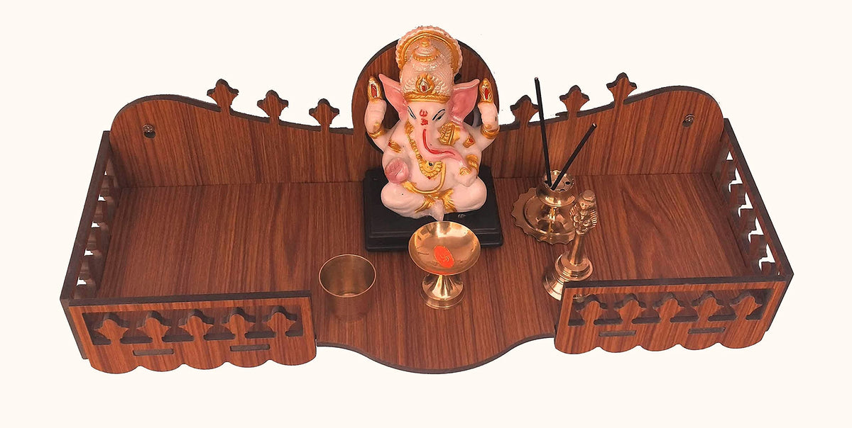 MANDIRAM SSI Fully Handmade Beautiful Small Wooden Home and Office Temple
