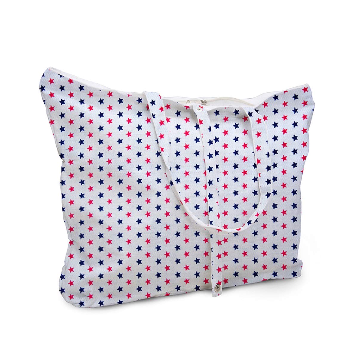 JEH BAGS Cotton Jute Shoulder Bag|Folding Button Bag|Printed Tote Shopping Bags|Market Travel large Bag - 52 x 2 x 45.5 cm