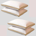 WOODENTELIO Satin Pillow Covers 2 Pack with 3 Free Scrunchies & Black Sleep Eye Mask | Soft Silky Pillowcase for Hair Protection & Beauty Sleep Comfort (Lavender)