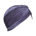 BISMAADH Velvet Soft Pleated Pre Tied Knot Readymade Turban/Pagri Head Wraps for Men & Women Grey