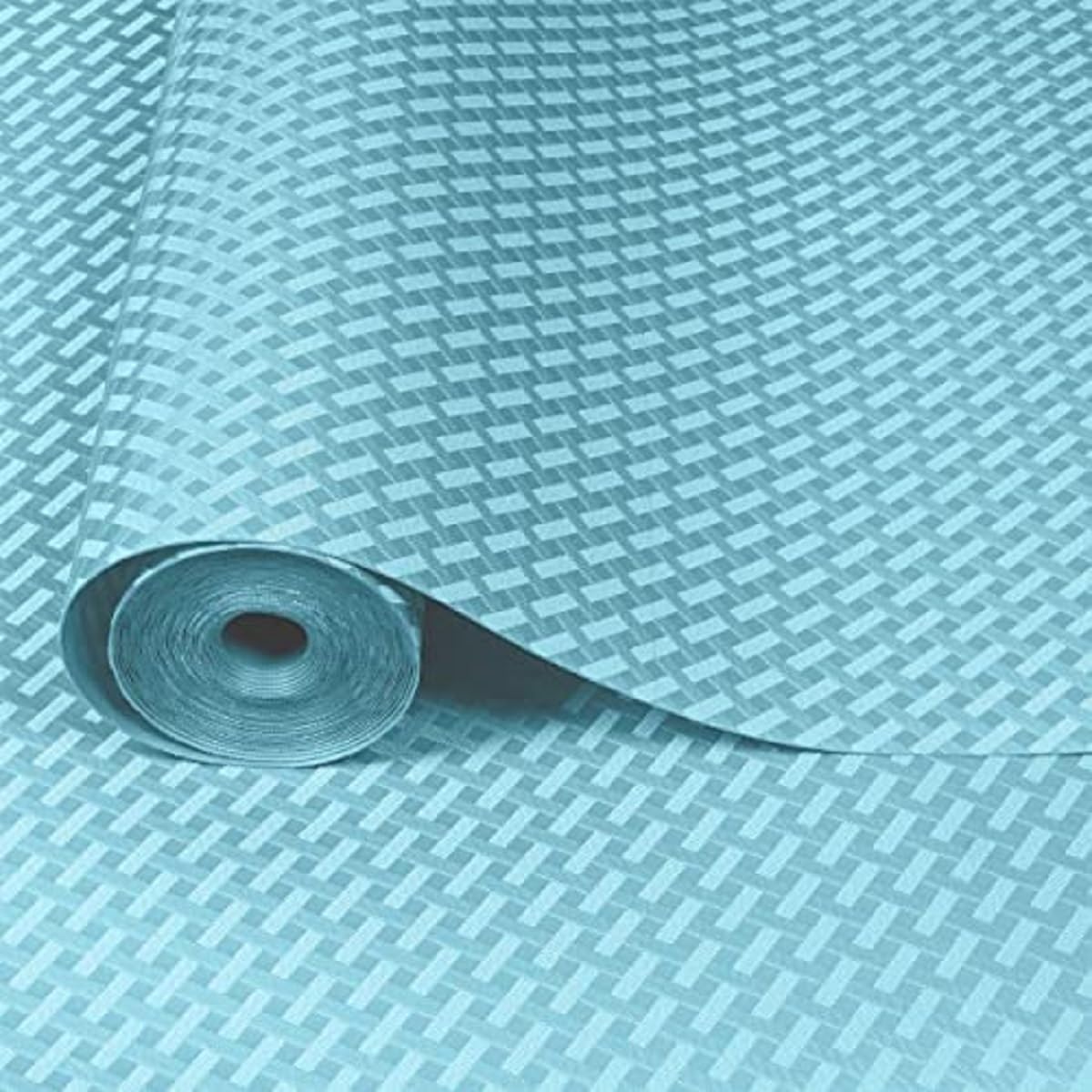 ElastPro EVA Food Grade Washable Anti Slip Mat/Sheet for Fridge, Shelf Liner, Table, Kitchen Drawer mat (Blue Crossed Stripe, 10 Meter) Kafalo
