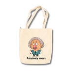snapiq COTTON 350 GSM Canvas Tote Bag for Women and Girls Thick Fabric with Zipper (Beige, Einstien)