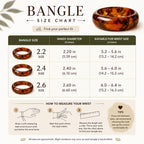 Tiger Amber Glow Resin Chunky Bangle for Women and Girls, size 2.2