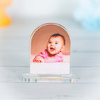 UPAHARAM Personalized Acrylic Car Dash Plaque | 5mm Thick Car Dashboard with Your Custom Photo, Size: 10 * 11 * 3 inches| HD UV Printing Customized Photo Frame | Car Accessories gift (Dome)